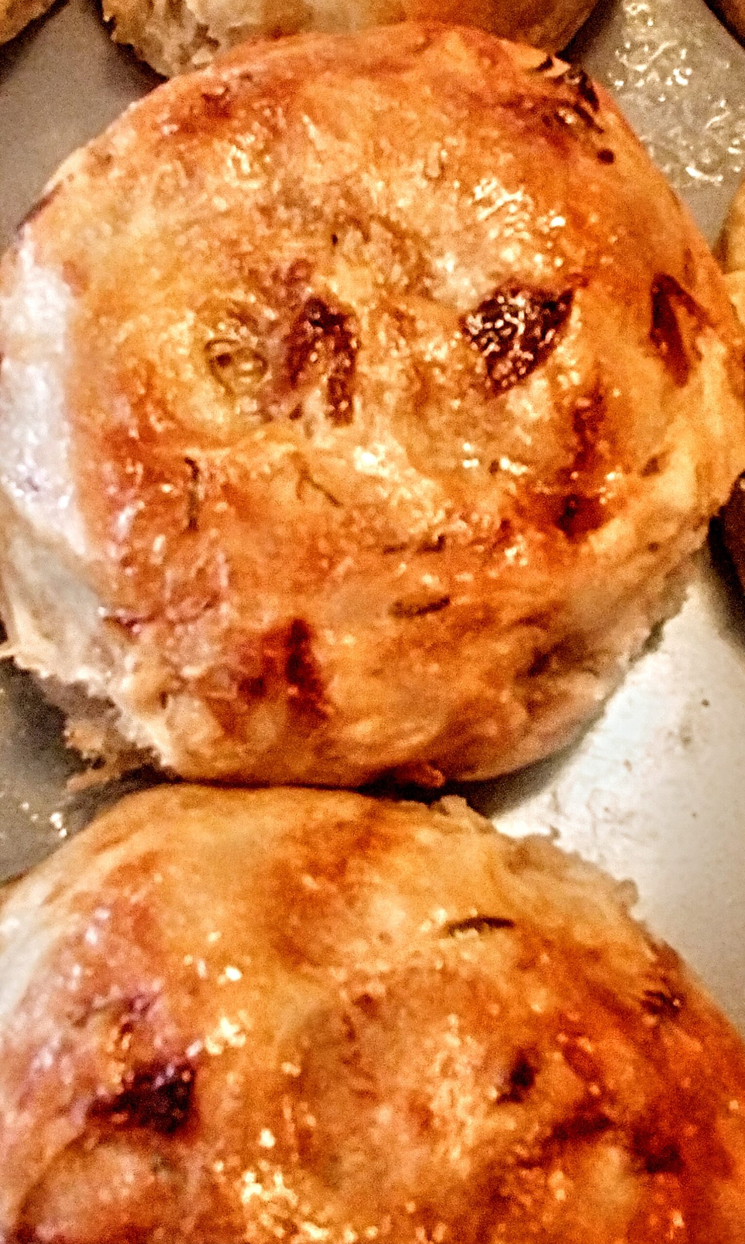 Caramelized Onion Buns with Garlic Chive Microgreens
